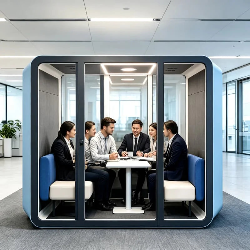 Meeting Pod – Soundproof Booth – Aluminum Frame | KIMLUD