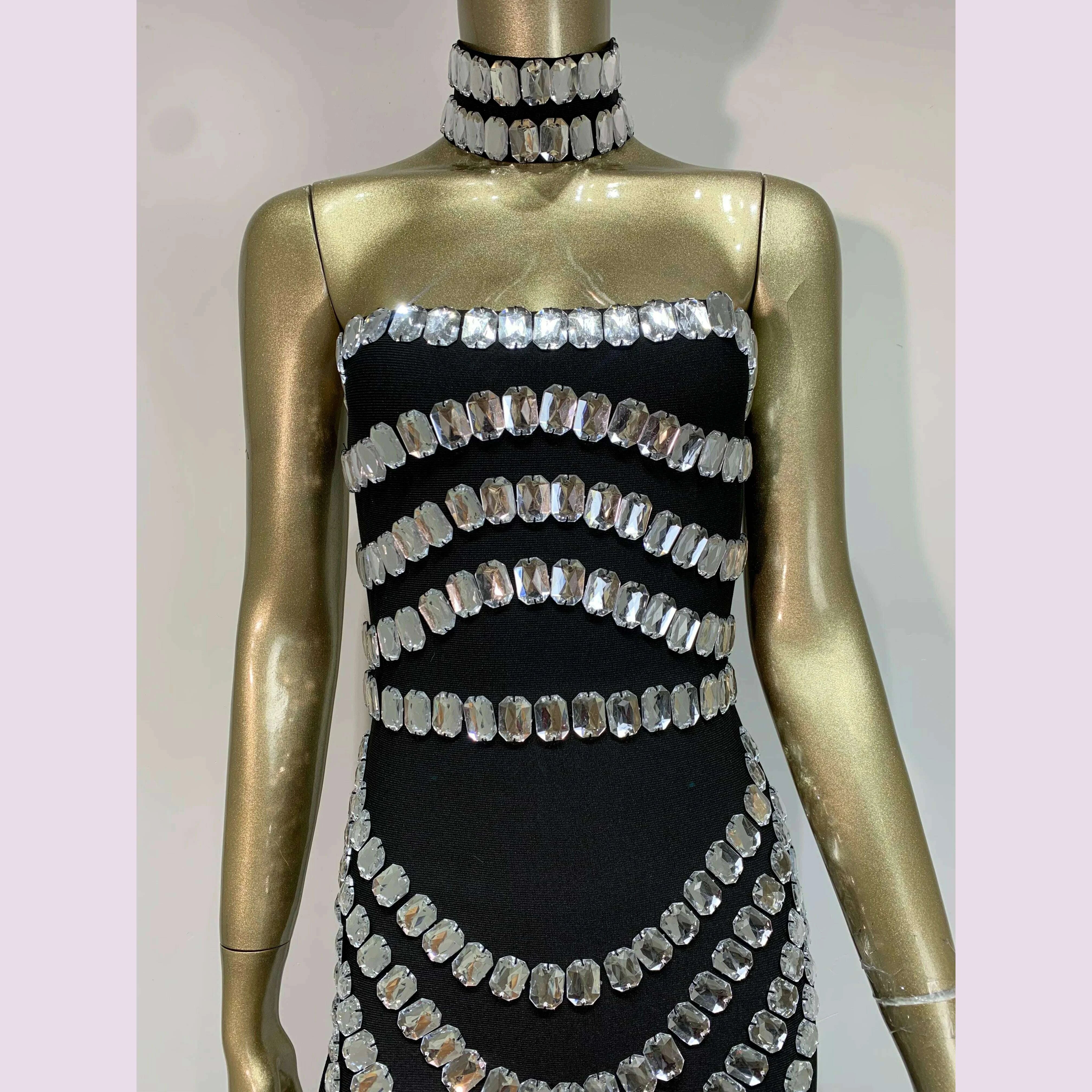 brand-new-ins-2025-women-black-strapless-crystal-bandage-bodycon-dress-designer-collar-elegant-evening-party-dress-vestido-kimlud-kimlud-33914778
