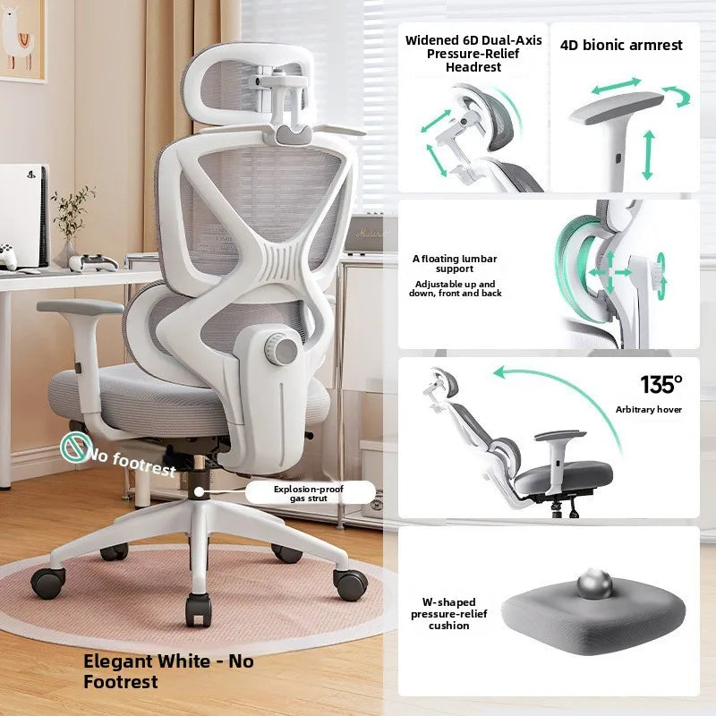 Office Chair – Adjustable Lumbar Support – Nylon Frame – Ergonomic | KIMLUD