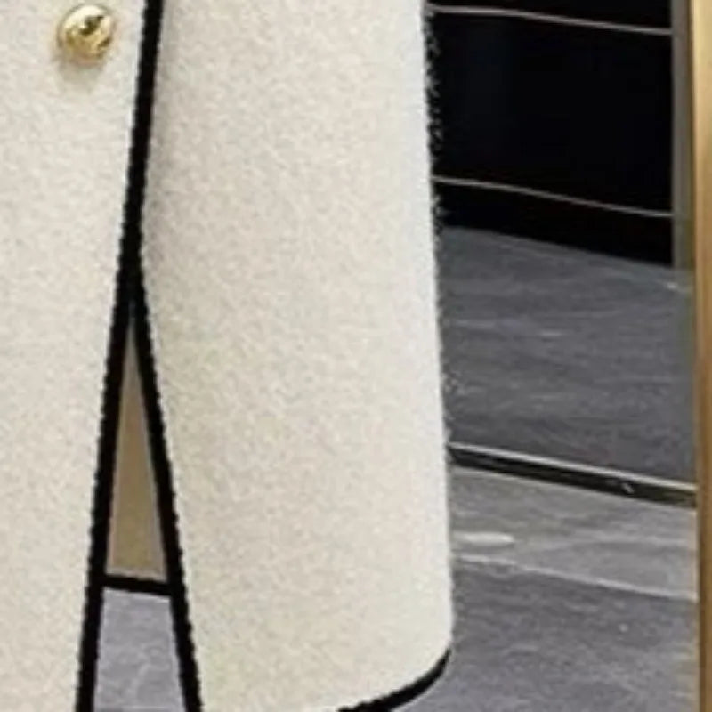 Matakawa Spring Autumn Women Skirts Contrast Color Korean Fashion Chic Faldas Mujer A-line Elegant Simple Sweet Long Skirt