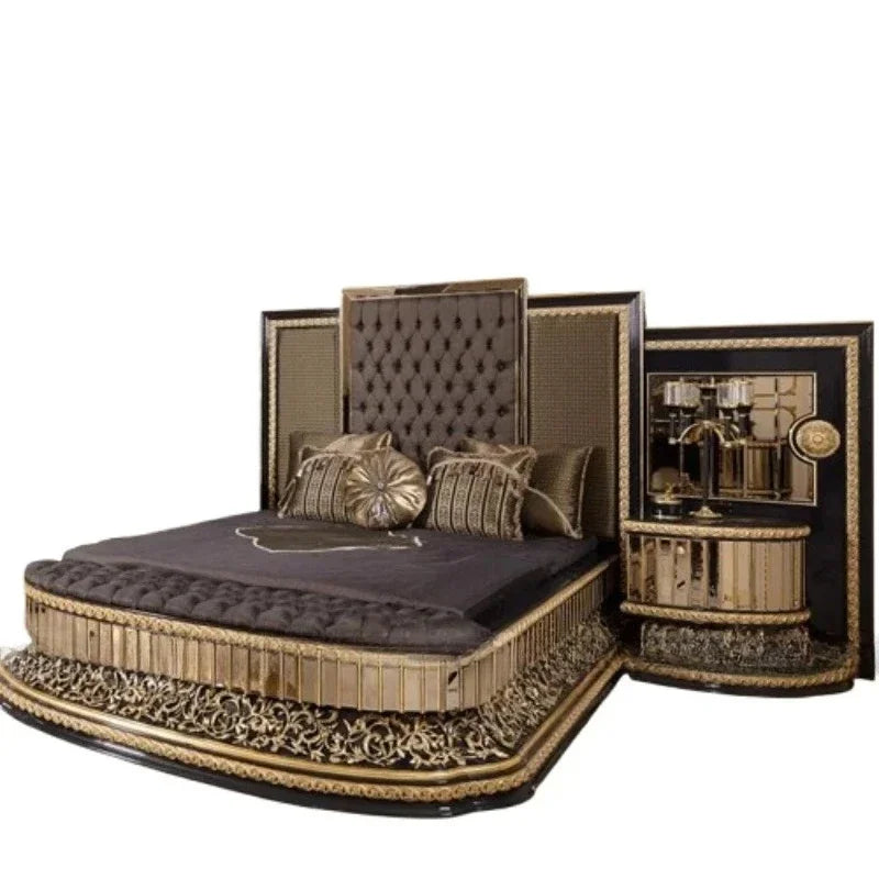 Apartment Solid Wood Bed Double Nordic Modern Princess European Bed Confortable High Quality Wedding Muebles Bedroom Furniture