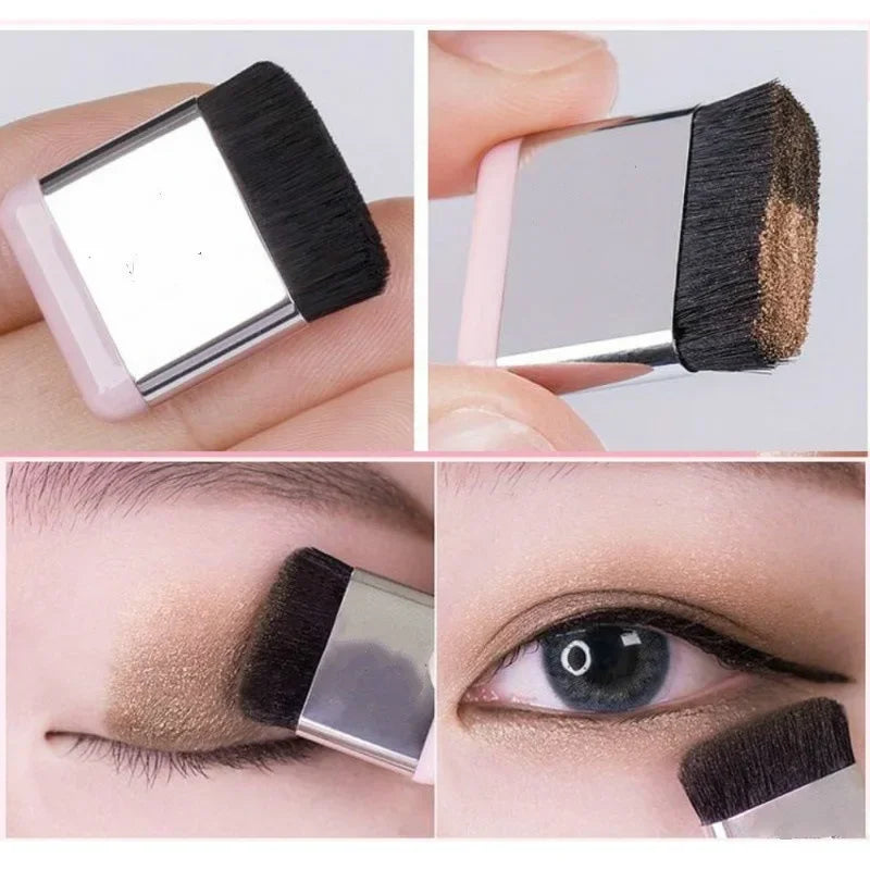 Two-color Matte Eye Shadow Double Small Box Lazy Eye Shadow Easy to Carry Eyeshadow Tray Professional Women's Cosmetics