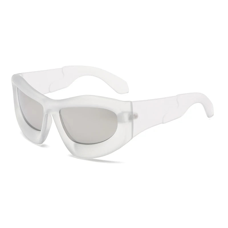 Acetate Sunglasses Large Frame Punk Style — Black | KIMLUD