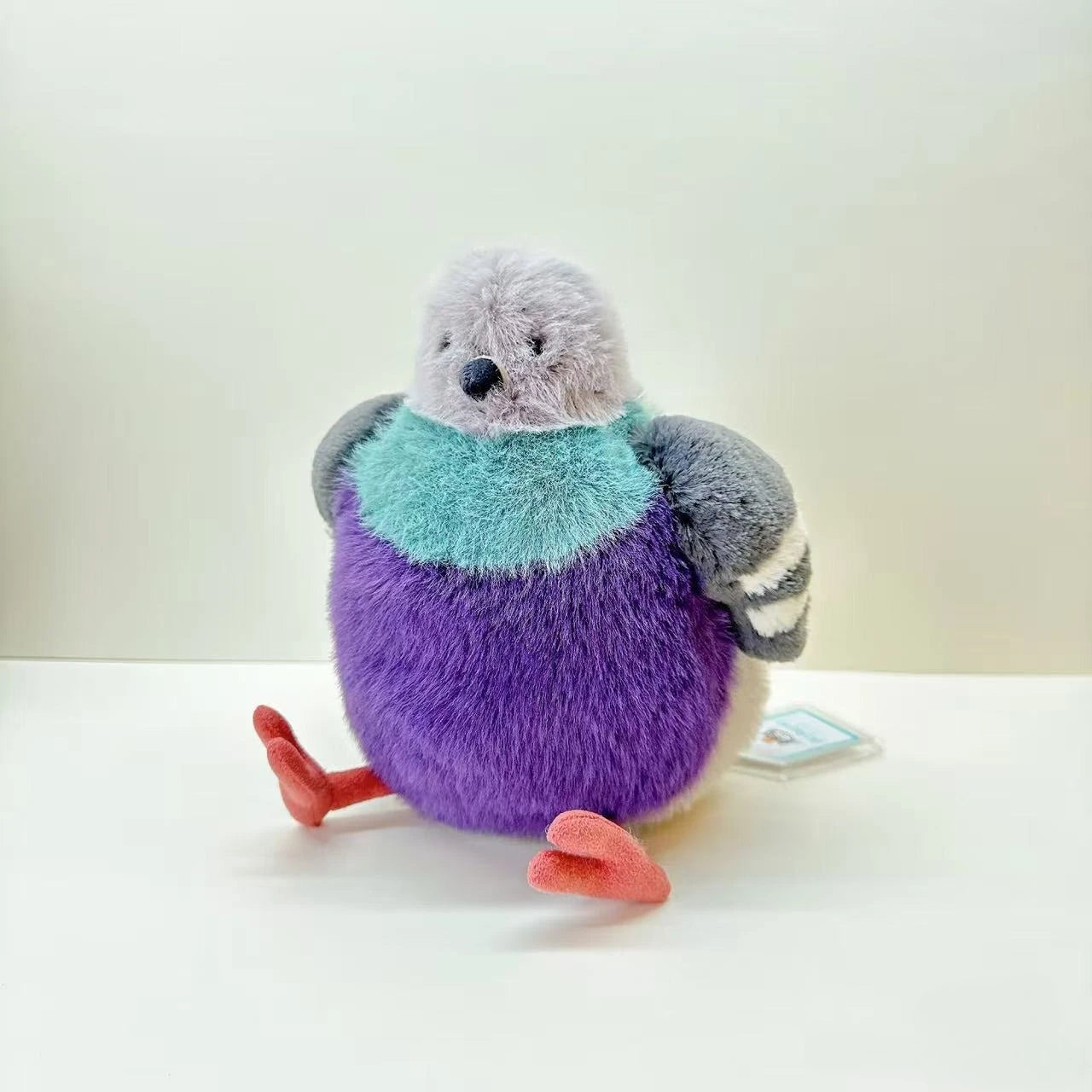 Fluffy Plush Bird Toy With Soft Furry Coat — Blue | KIMLUD