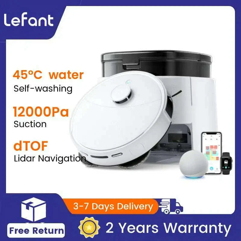 lefant-m3-m3l-robot-vacuum-cleaner-with-mapping-12000pa-suction-emptying-station-automatic-washing-and-drying-dtof-laserkimlud-womens-fashion-34607587