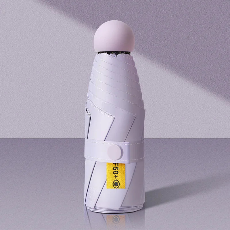 KIMLUD, Compact Travel Mini Umbrella Uv Protection Capsule Umbrella 5 Fold Ultra Lightweight Sunshade Umbrellas Protable Manual, KIMLUD Womens Clothes