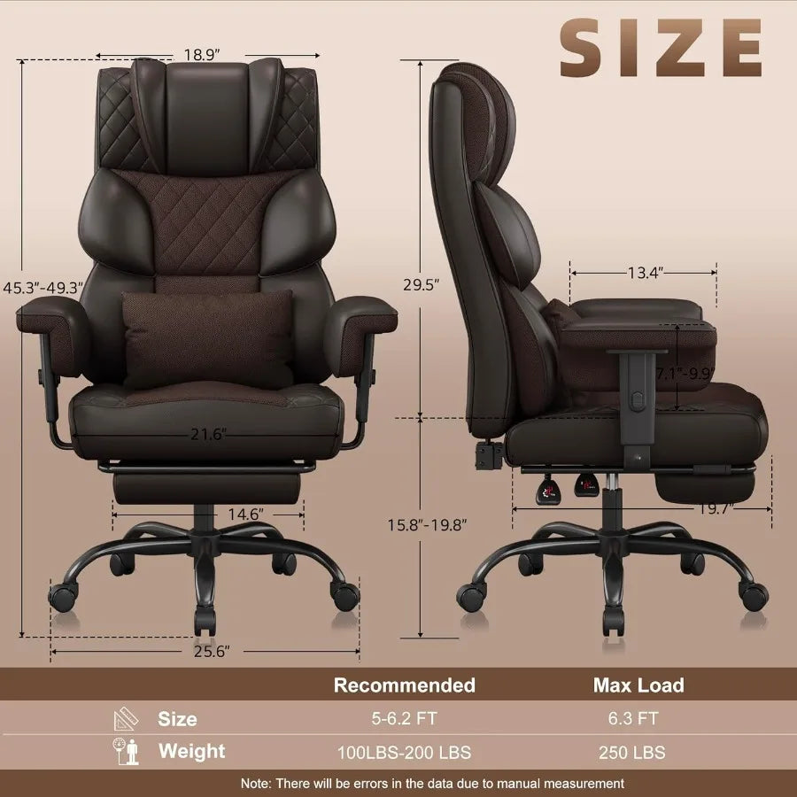 KIMLUD, Big and Tall Office Chair Computer Chair with Soft Adjustable Armrests Ergonomic High Back Gaming Chair with Lumbar Support Exe, KIMLUD Womens Clothes