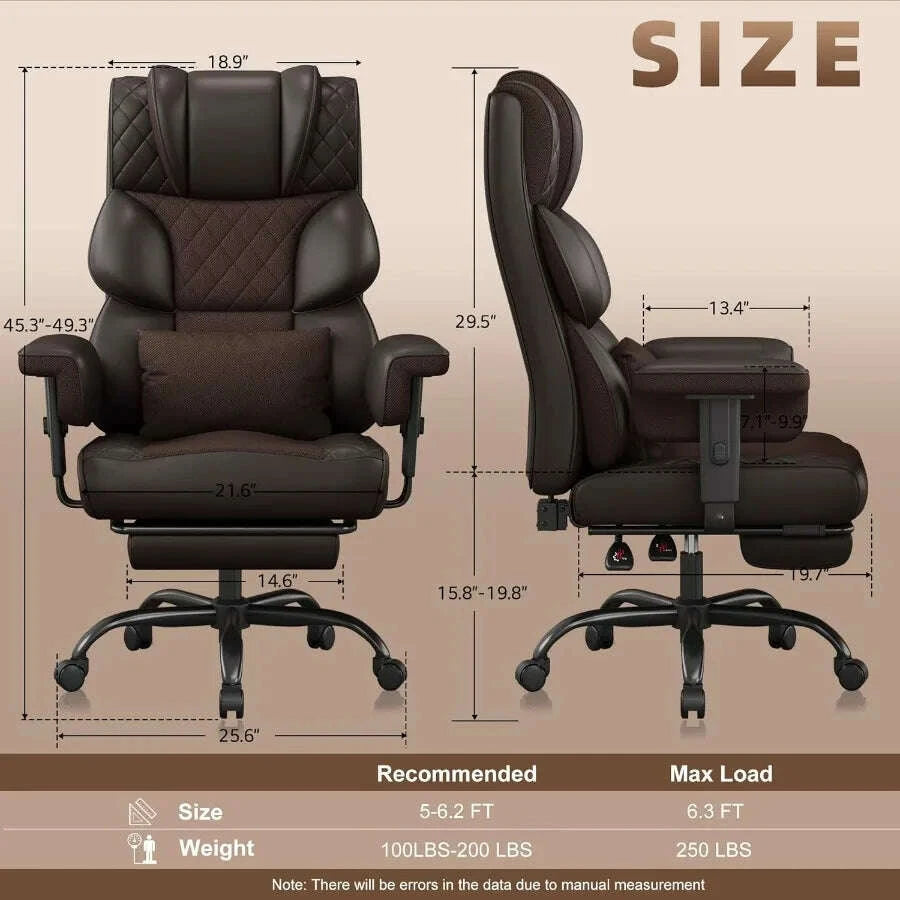 KIMLUD, Big and Tall Office Chair Computer Chair with Soft Adjustable Armrests Ergonomic High Back Gaming Chair with Lumbar Support Exe, KIMLUD Womens Clothes