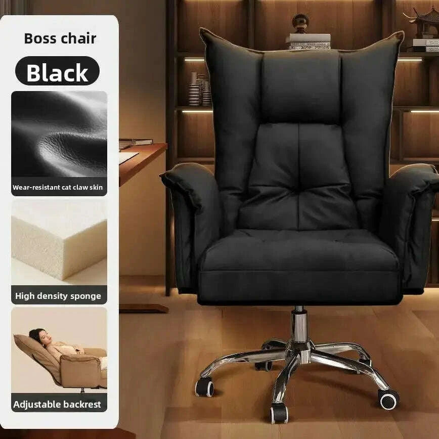 KIMLUD, Boss Chair, Home, Computer Chair, Sofa, Comfortable, Sedentary Office Chair, Reclining, Study Desk, Bedroom, Living Room, KIMLUD Womens Clothes