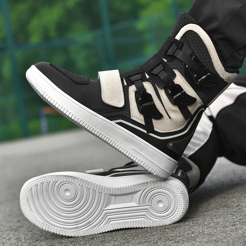 Motorcycle Boots – Windproof High Top – Leather – Mid-Calf | KIMLUD