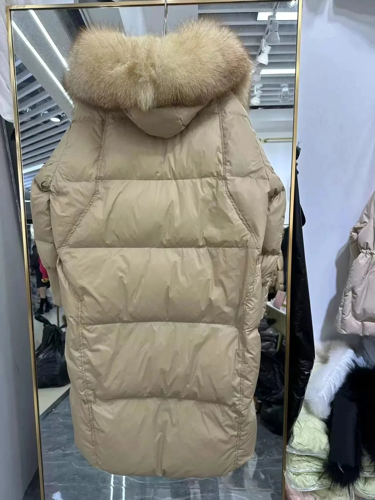 Hot Sales New Winter Long Goose Down Female Parka Fashion Thicken Warm Down Jacket with Large Real Fox Fur Collar Women Overcoat
