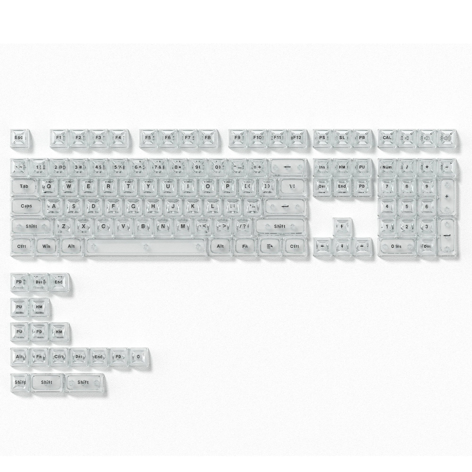 Keycap Set – Ice Cube – ASA Profile – Transparent | KIMLUD