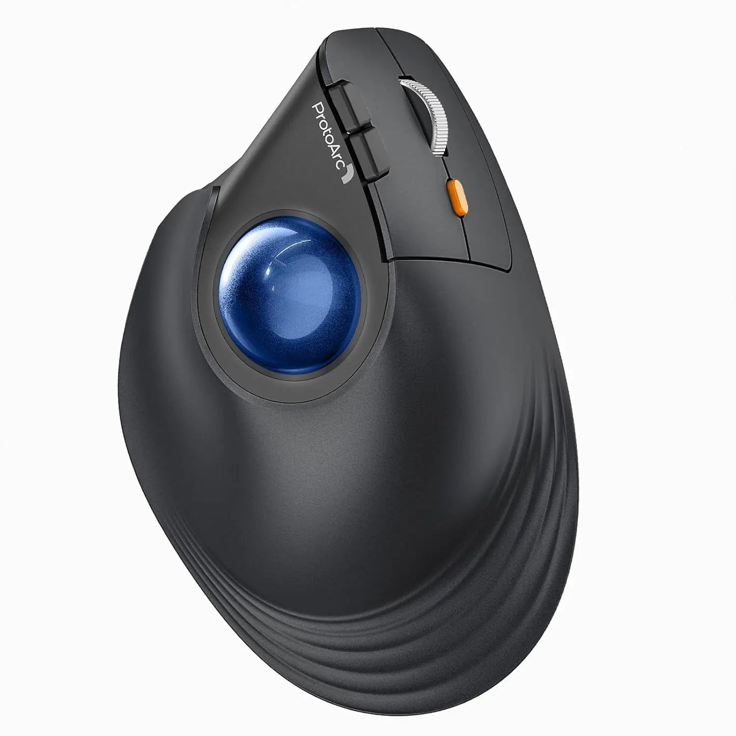 ProtoArc Vertical Wireless Trackball Mouse EM05 NL Bluetooth Ergonomic Rollerball Mouse Rechargeable Computer Laptop Thumb Mouse