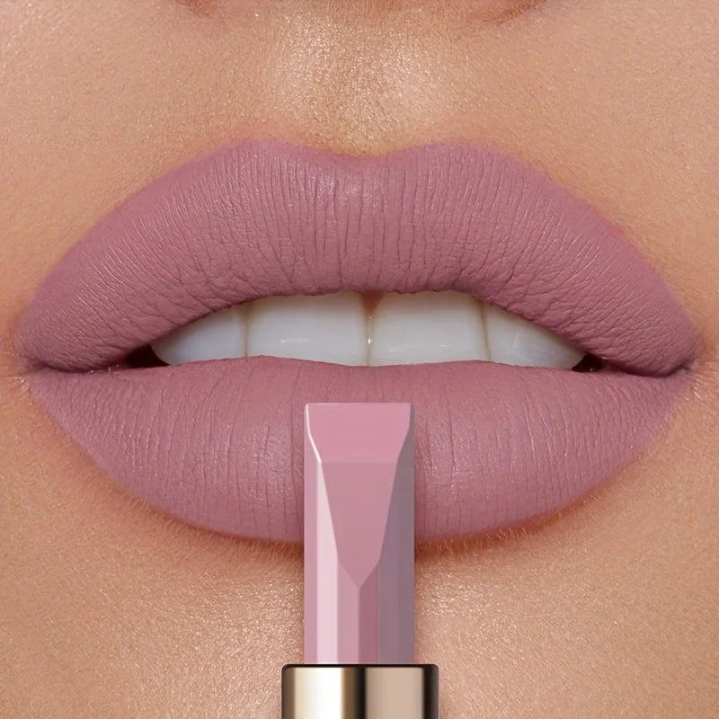 Matte silky velvet lipstick, durable, waterproof and sweat resistant, suitable for daily makeup, Valentine's Day to send female