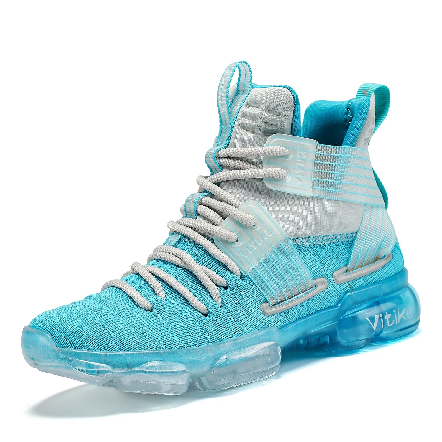 Kids Basketball Shoes High-top Sports Shoes Sneakers Durable Lace-up Non-Slip Running Shoes Secure for Little Kids Big Kids and