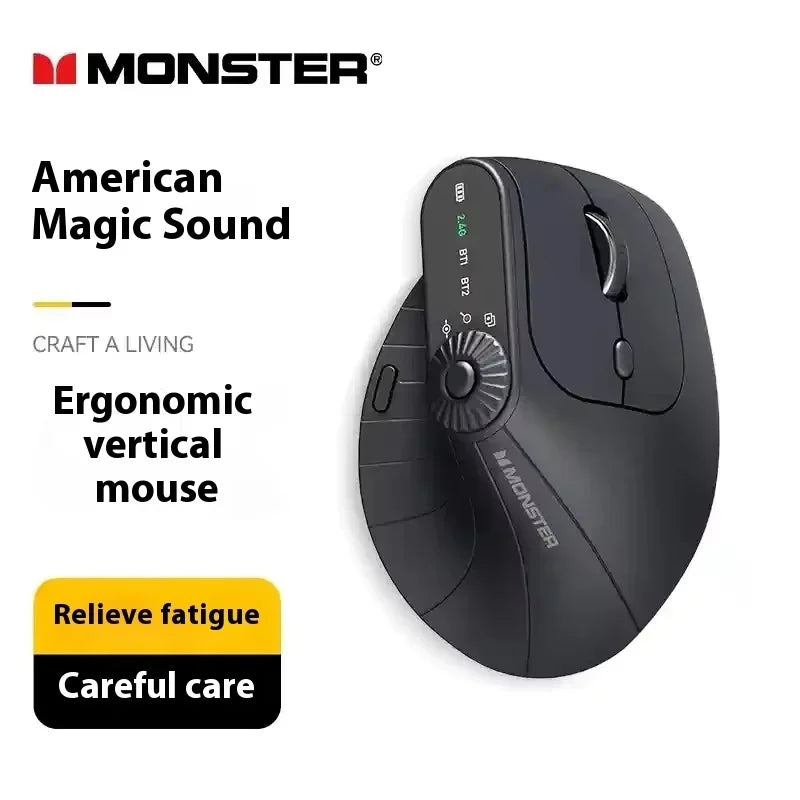 Monster M2 PRO MAX Gaming Mouse Rechargeable Dual Mode Lightweight Custom & Comfortable Ergonomic Durable Wireless Mouse Gift