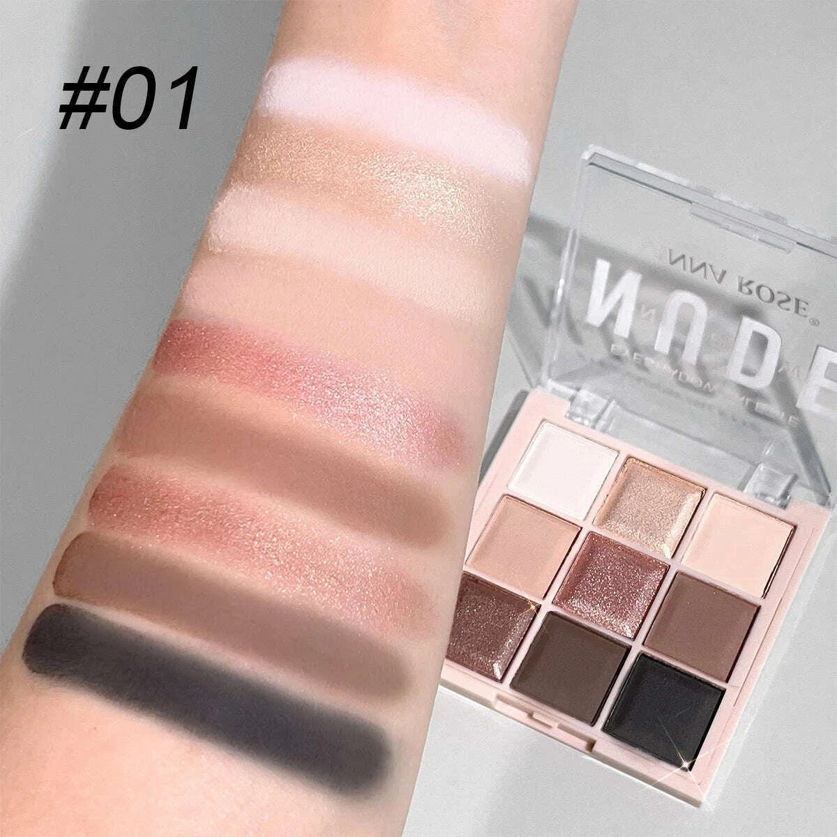 9-color-eyeshadow-palette-with-fine-glitter-shimmer-matte-milk-tea-shades-mini-daily-use-student-friendly-makeup-kimlud-kimlud-33922076