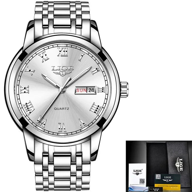 LIGE 2023 New Gold Watch Women Watches Ladies Creative Steel Women's Bracelet Watches Female Waterproof Clock Relogio Feminino