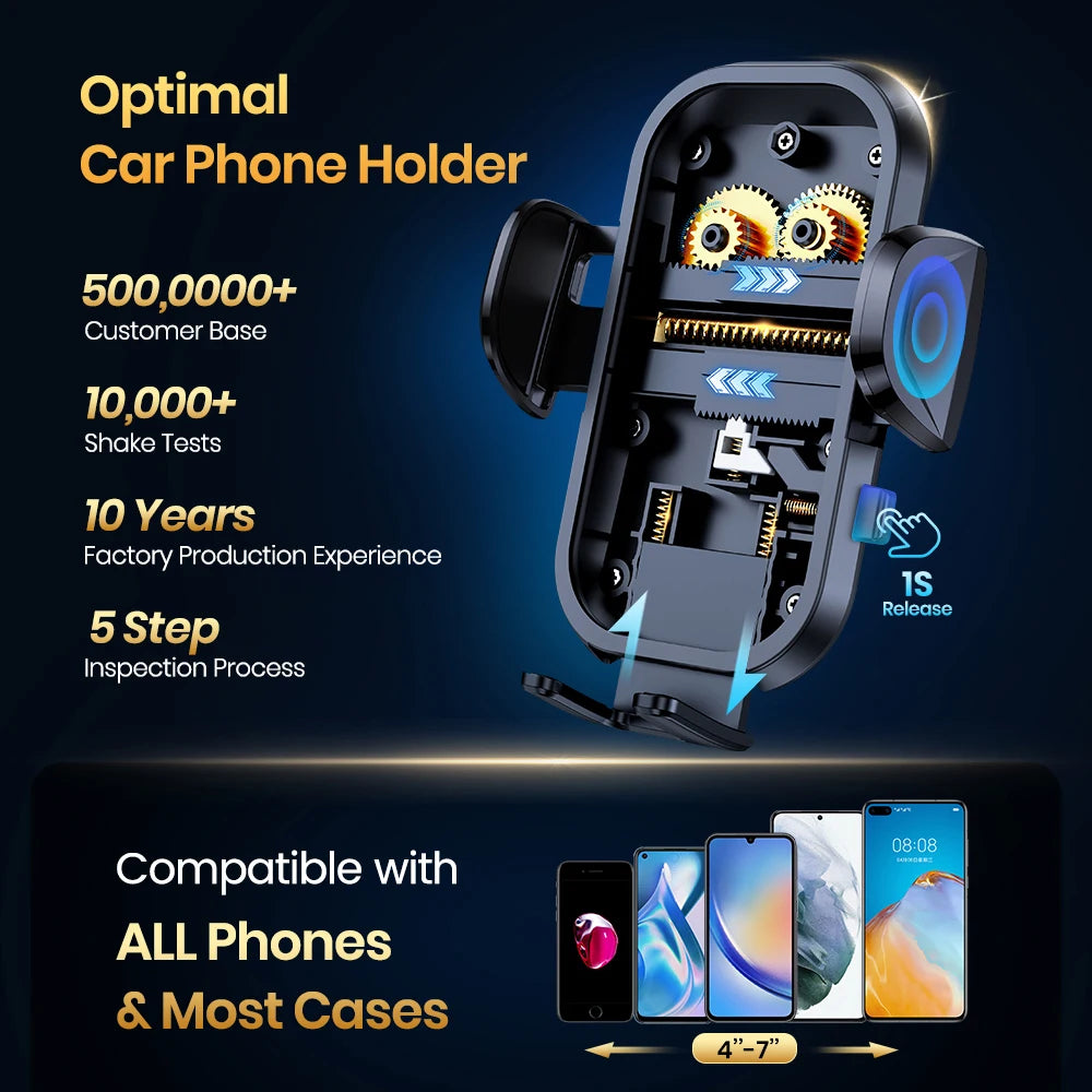 TOPK Universal Car Phone Holder for Air Vent Suction Cup Dashboard Hands Free Cell Phone Mount for Car truck for All Smartphones