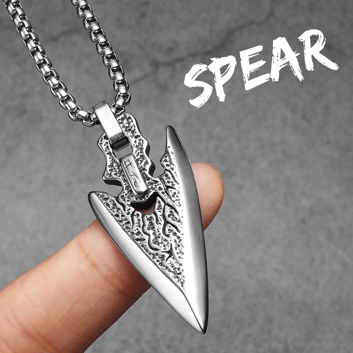 Retro Spear Arrow Carving Men Necklaces With Pendant Stainless Steel Jewelry For Male Women Punk Accessories Gifts Wholesale