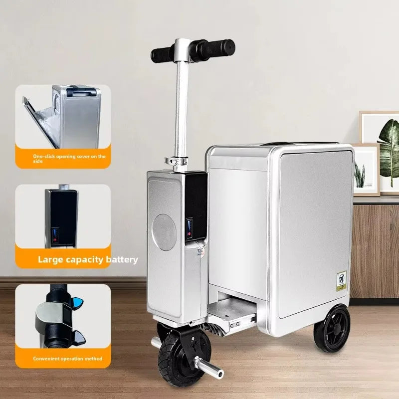 2025Children's Ride-On Ride-Along Travel Suitcase Durable Carry-On Free Front-Opening Luggage 20inch