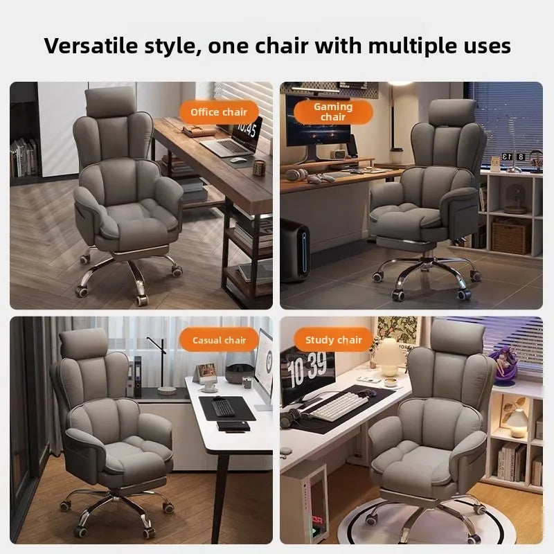 Computer Chair Home Bedroom, Office Chair Liftable, Desk, Chair, Comfortable Sedentary, E-sports, Leisure, Backrest Living Room