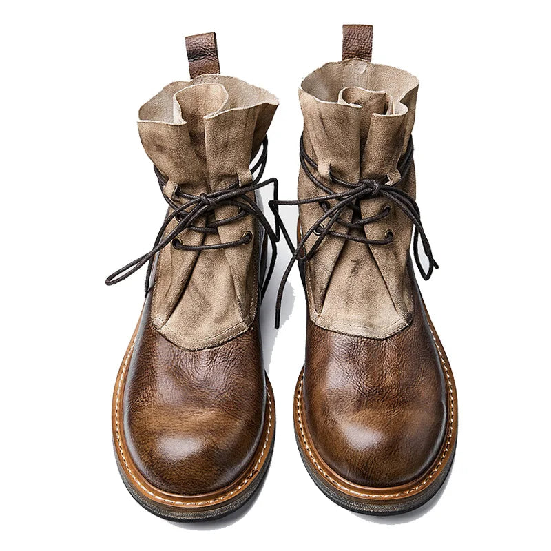 Men Boots New Arrival Motorcycle Boots High Quality Retro Comfortable Leisure Tooling Work Ankle Workwear Boots