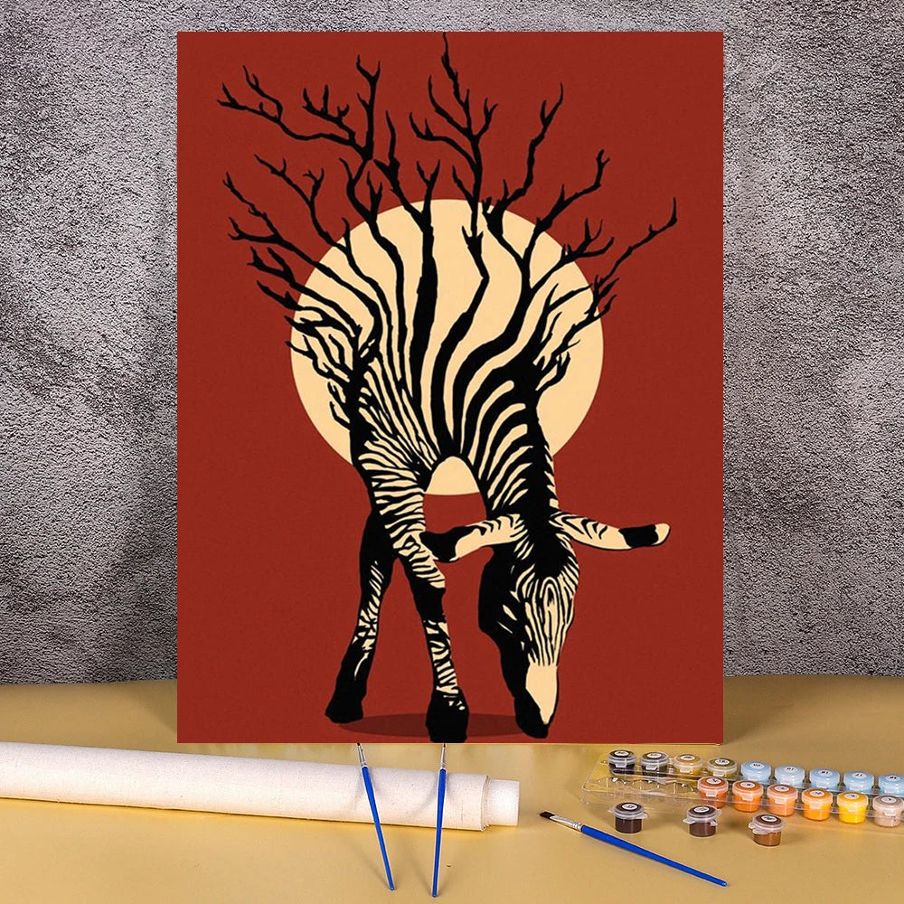 Running Horse Oil Painting By Number On Canvas Frameless Acrylic Paint Animal For Adult Picture Drawing Coloring By Numbers Kit