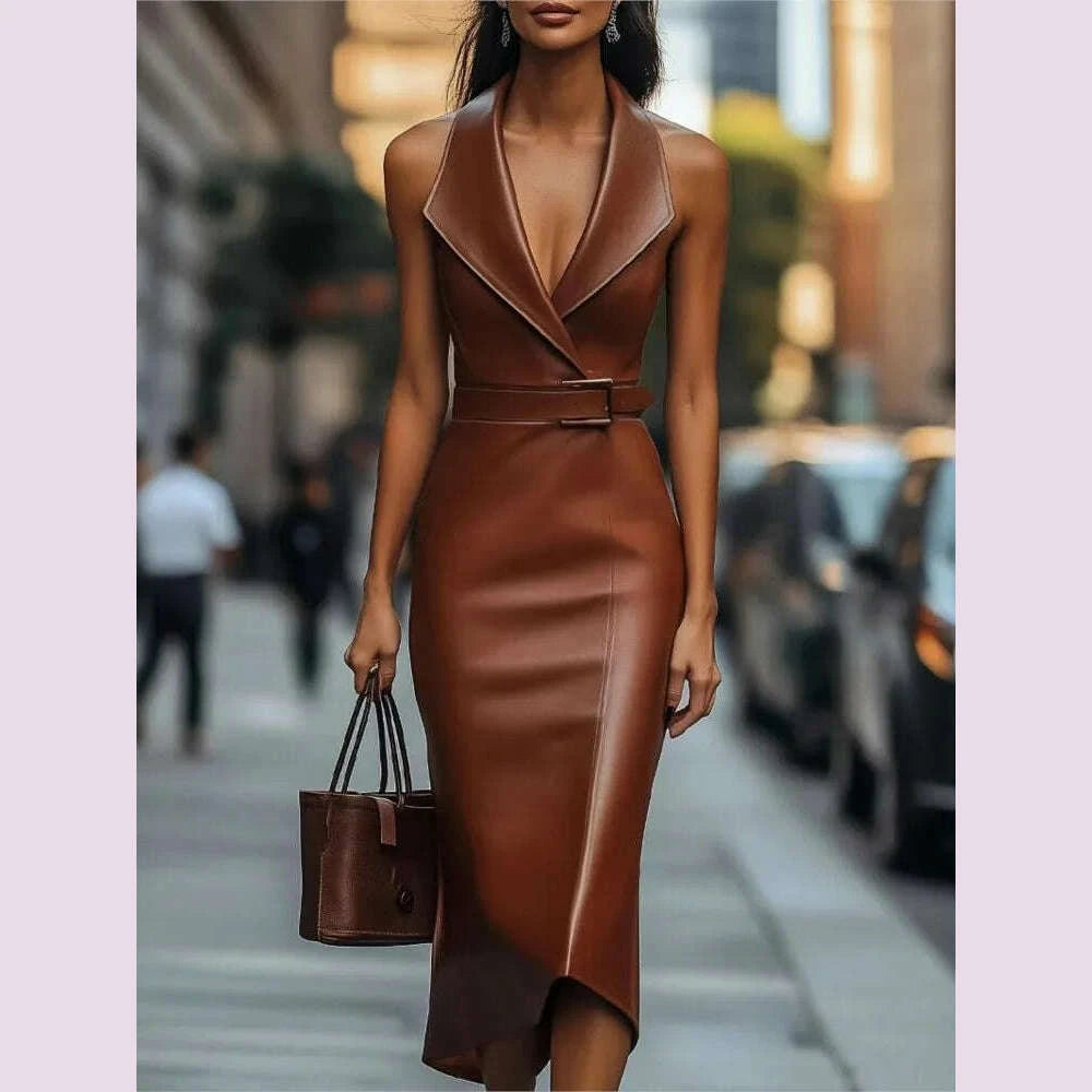 temperament-womens-pu-leather-dresses-solid-color-belt-package-hip-bodycon-slit-dress-fashion-chic-lady-commuting-vestidoskimlud-womens-fashion-34624197