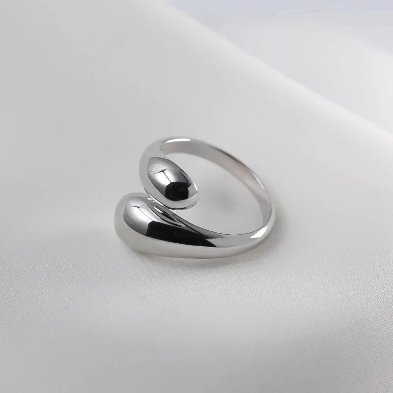 Sterling Silver Open Ring Minimalist — Silver | KIMLUD