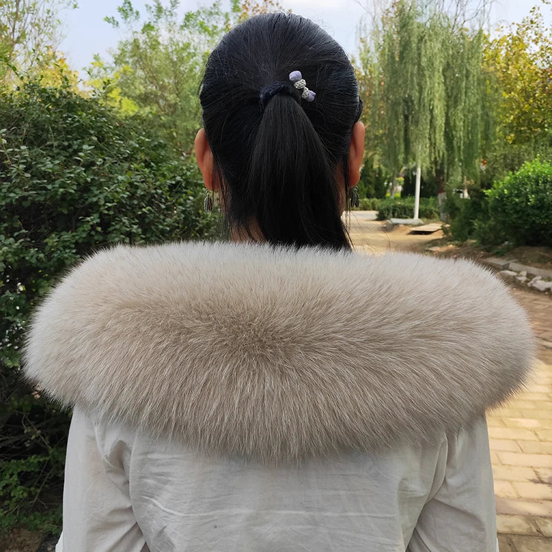 Fox Fur Collar – Hood Decor for Down Coats – Real Fox Fur | KIMLUD