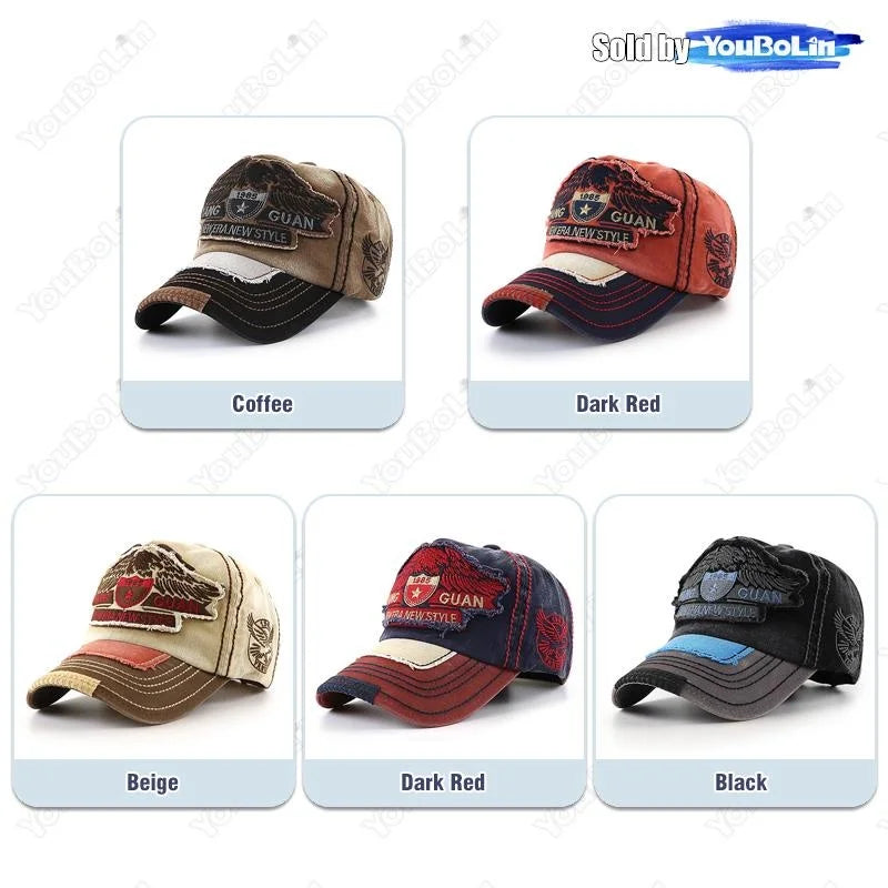 Various Sizes Suitable For Different Family Members Parent-Child Letter Pattern Patch Embroidery Cotton Adjustable Baseball Cap