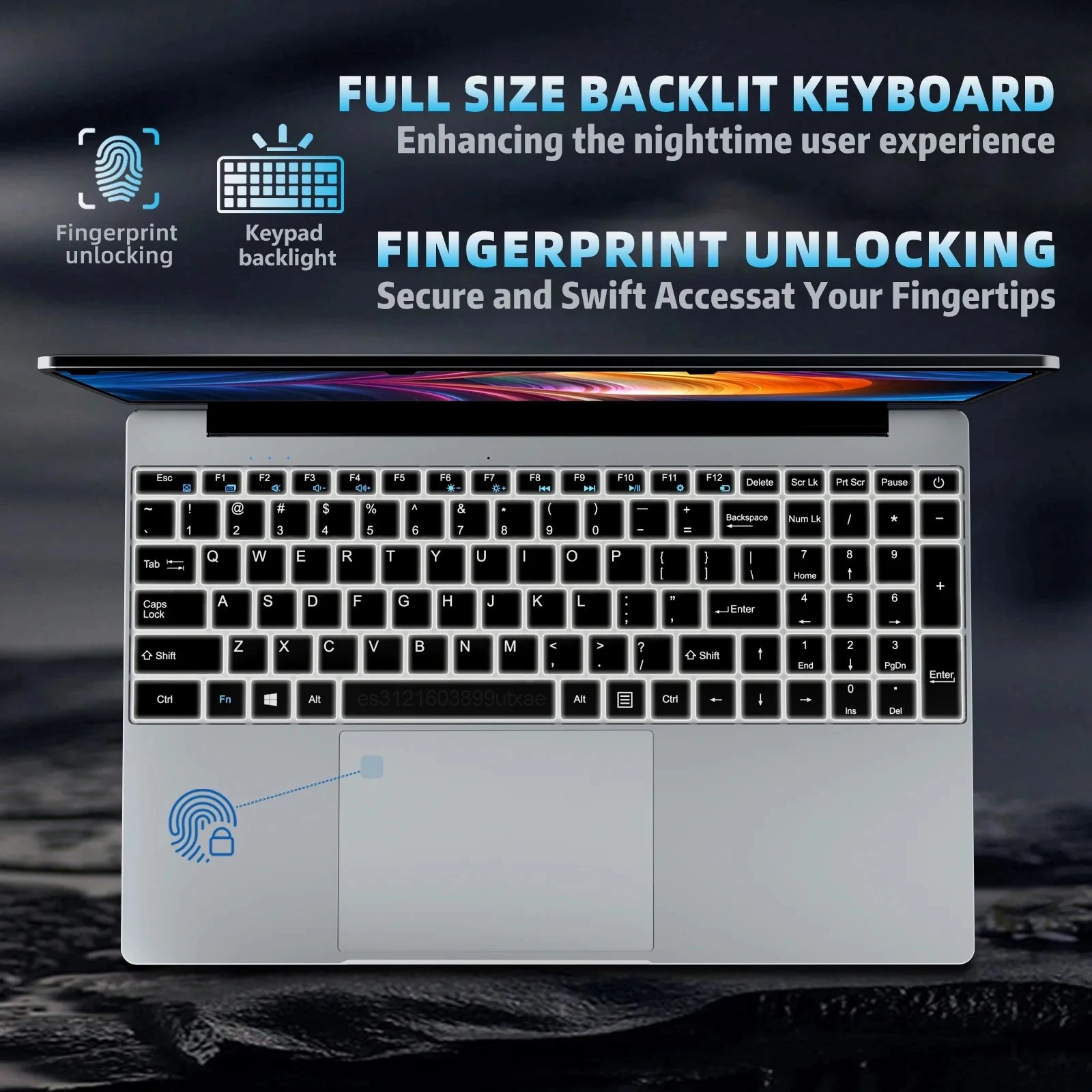 Aluminum Portable Laptop 15.6 Inch Intel N95 — Silver | KIMLUD