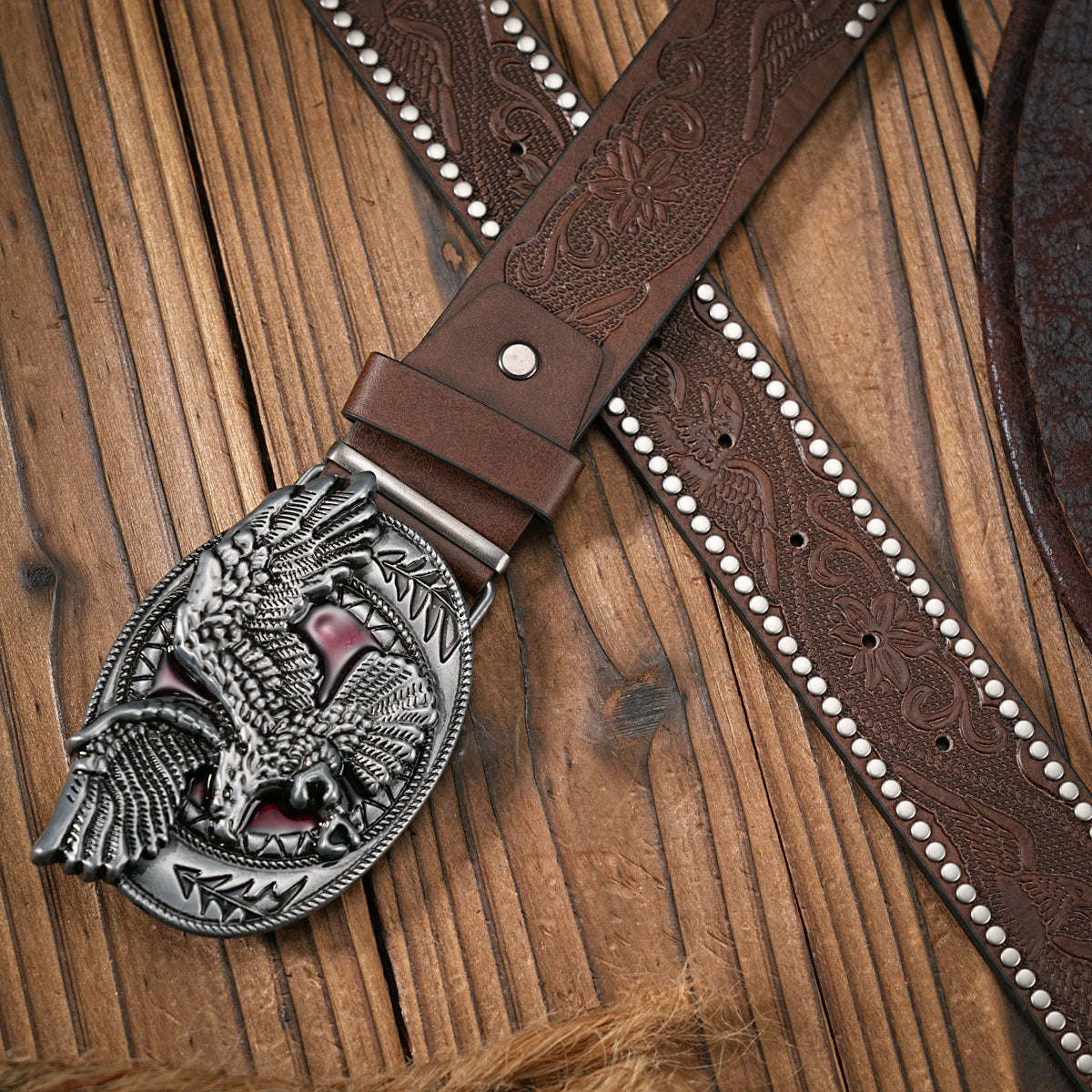 Belt – Western Denim – PU Leather – Brown | KIMLUD