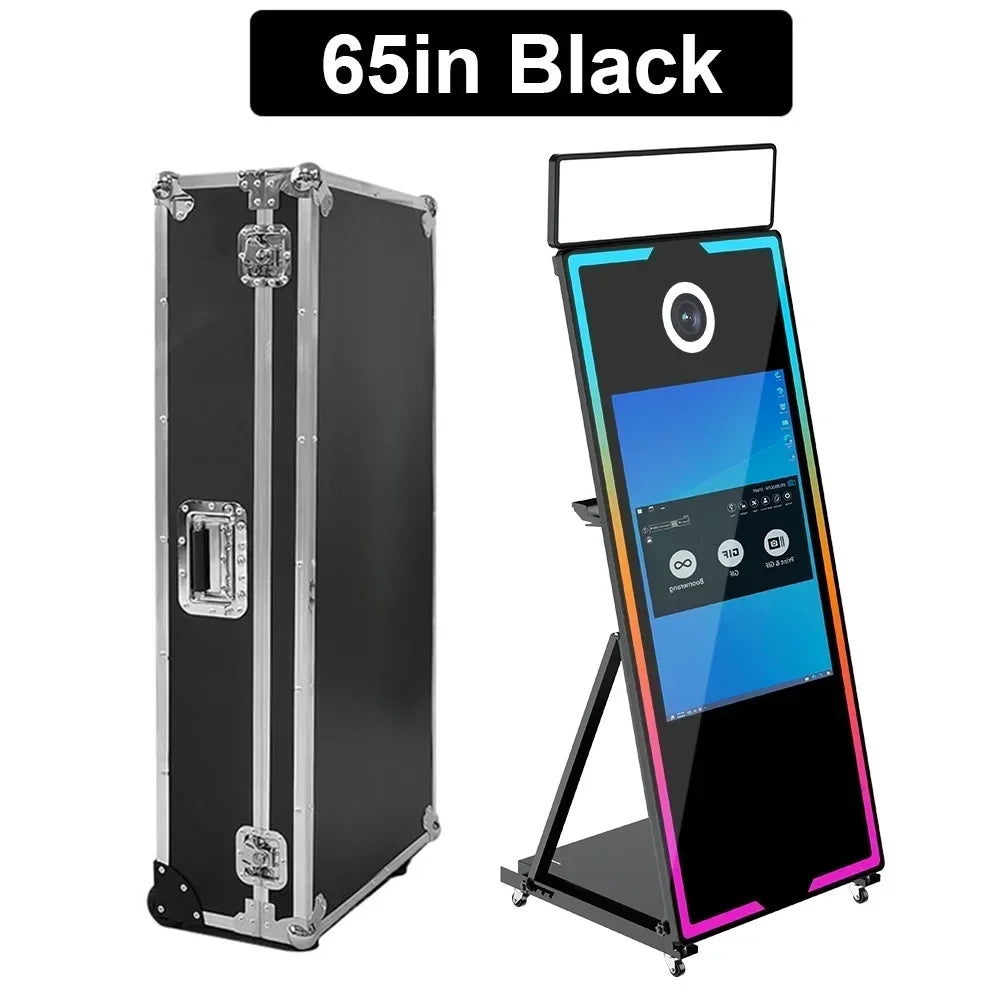 Mirror Photo Booth 65x43in LED Display — Silver | KIMLUD
