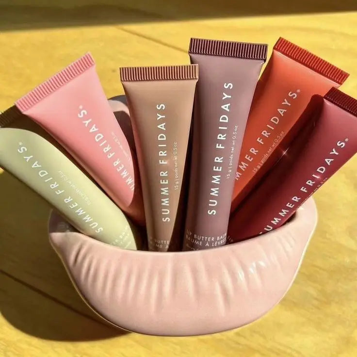 Summer Friday's Vanilla Beige Lip Balm Moisturizing Transparent Lipstick Set Smooth Soft Tube Mirror Lip Gloss Lip Makeupv
