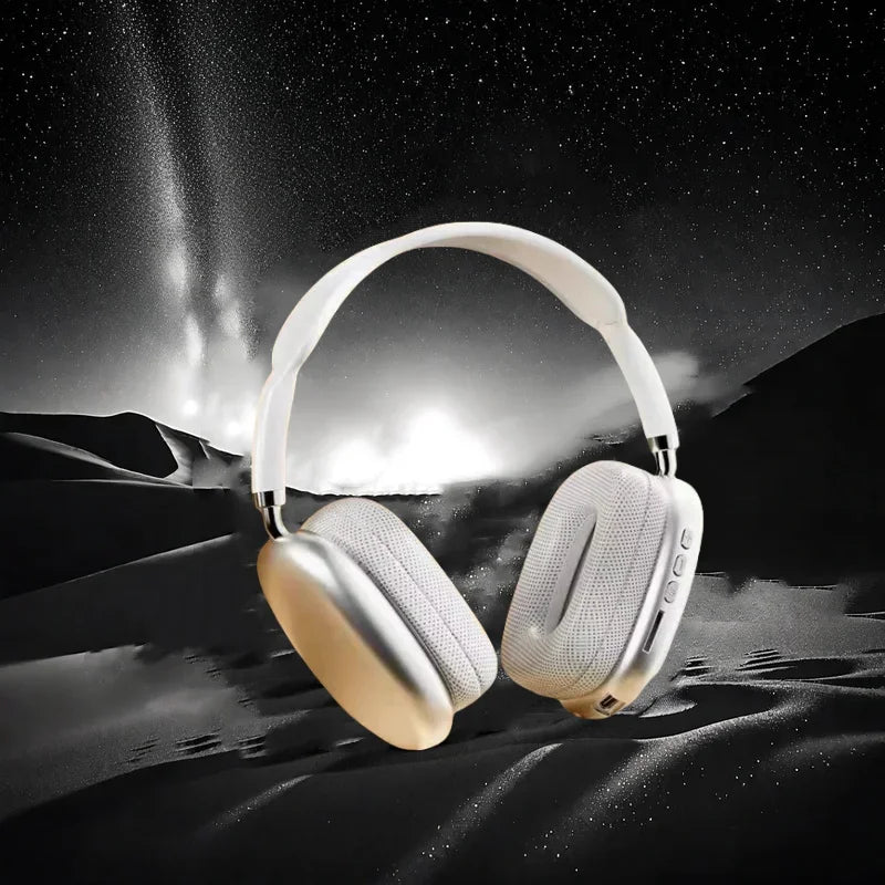 Wireless Bluetooth Headset With Microphone — Pale | KIMLUD