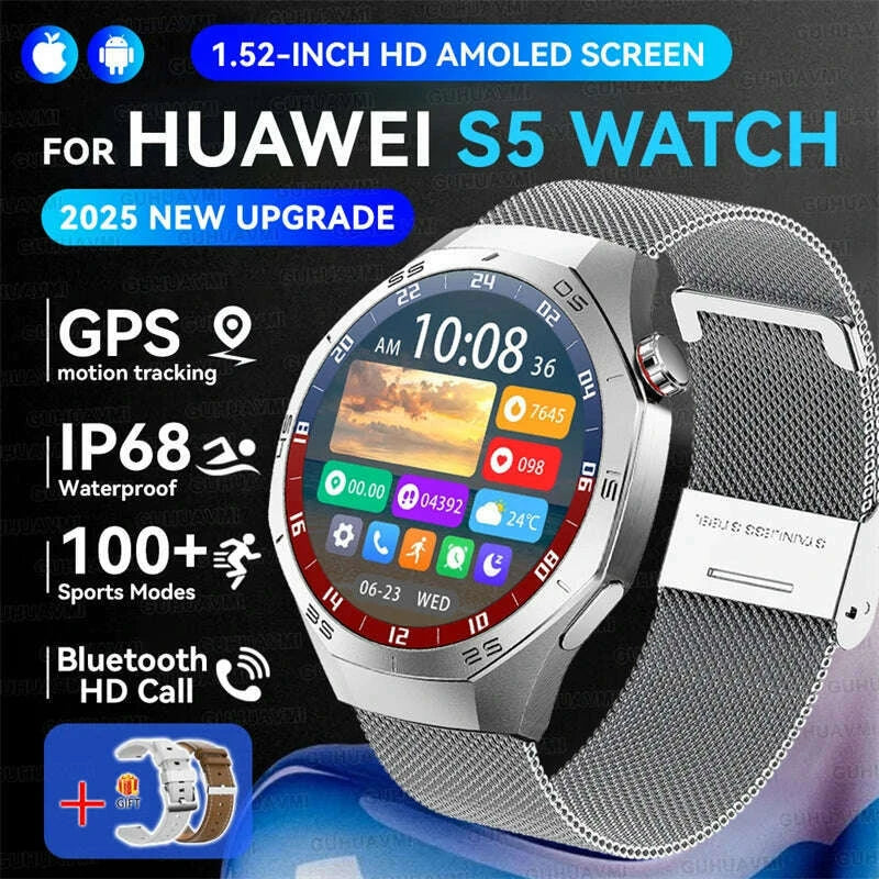 2025new-guhuavmi-gt5-pro-smart-watch-men-hd-amoled-screen-gps-motion-trajectory-heartrate-bluetooth-call-152-smartwatch-ip68kimlud-womens-fashion-34609106