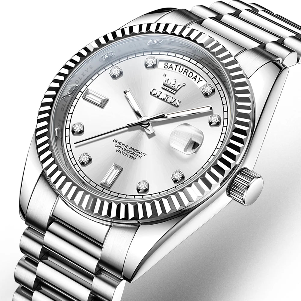 Gold-Tone Stainless Steel Automatic Watch Date — Gold | KIMLUD