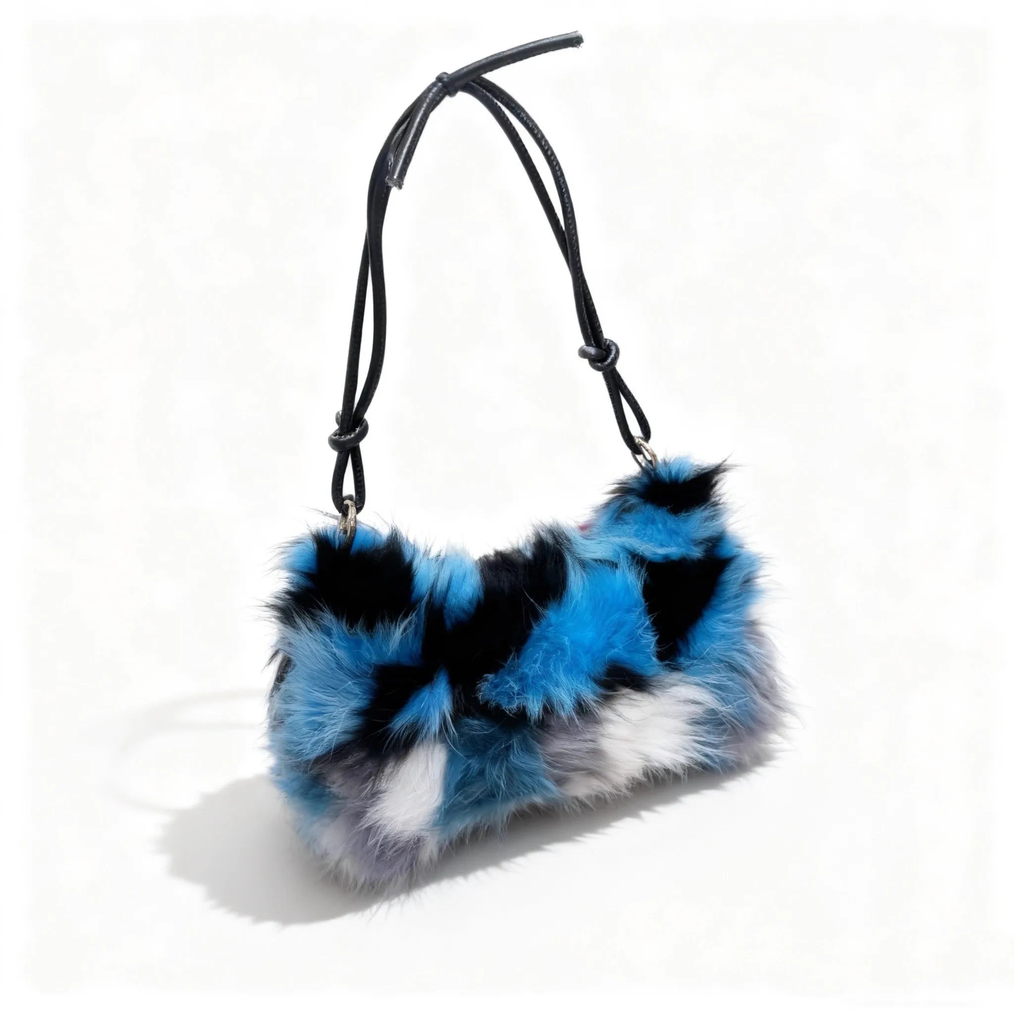 Winter Fox Fur Bag Women's Bag Fashion Handbag Ladies Bags Purses Women Shoulder Bag Real Silver Fox Fur Messenger Bags