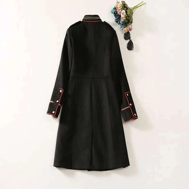 KIMLUD, Winter New Women Woolen Coat Fashion Single Breasted Coat, KIMLUD Womens Clothes