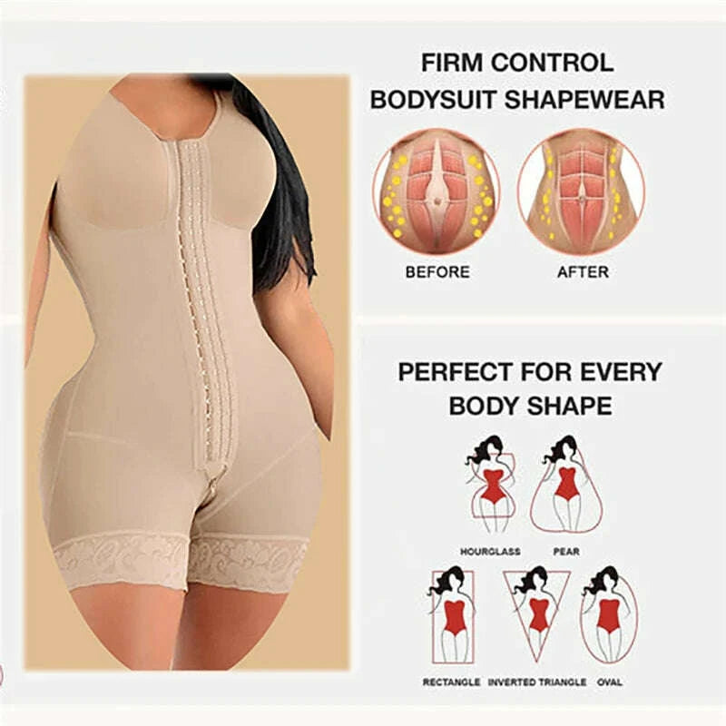 high-compression-fajas-colombiana-short-girdles-with-brooches-bust-for-daily-and-post-surgical-use-slimming-sheath-belly-womenkimlud-womens-clothes-35082432