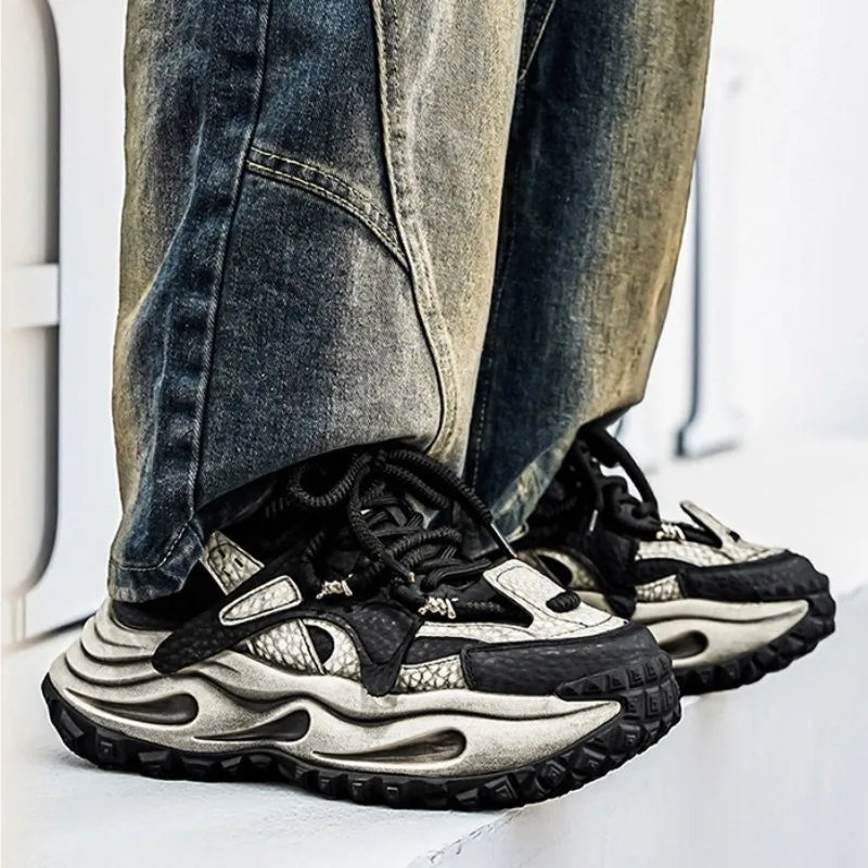 Men's Platform Sneakers – Height Increasing Cushioning – Canvas Lining | KIMLUD
