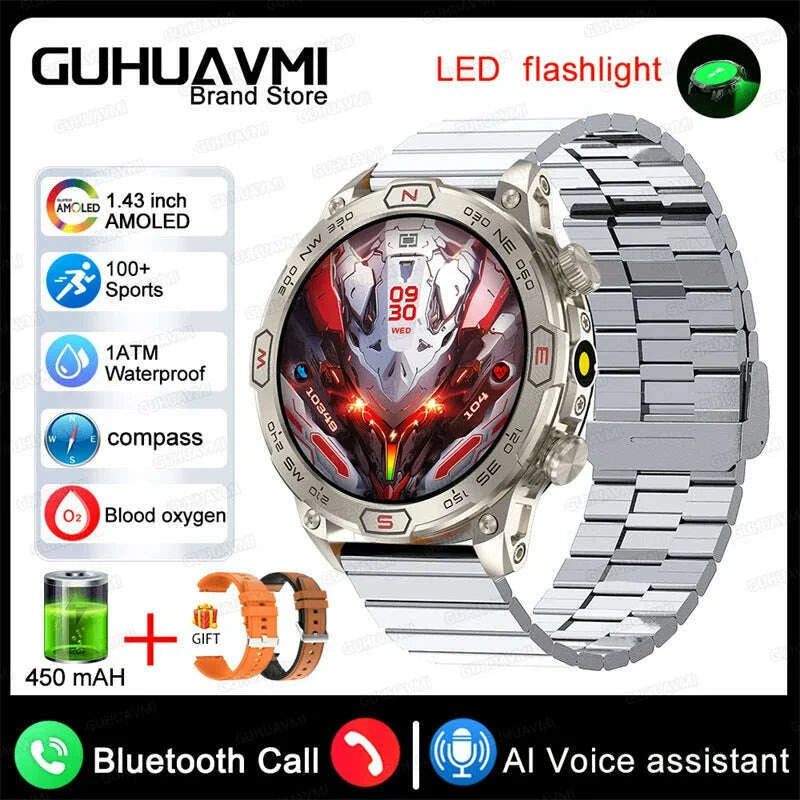 for-huawei-xiaomi-outdoor-sport-gps-smart-watch-men-143-466466-hd-amoled-screen-ip68-waterproof-bluetooth-call-smart-watcheskimlud-womens-fashion-34607018