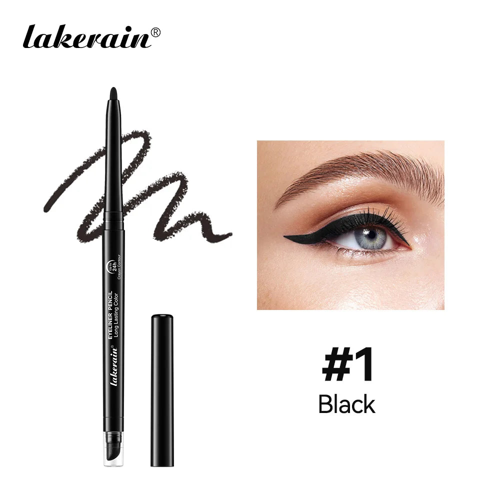 Waterproof Eyeliner Pencil Long-Lasting High color development Double-head design Built-in applicator pencil sharpener Eyeliner