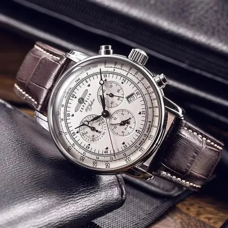 Premium Full Grain Leather Strap Watch — Black | KIMLUD