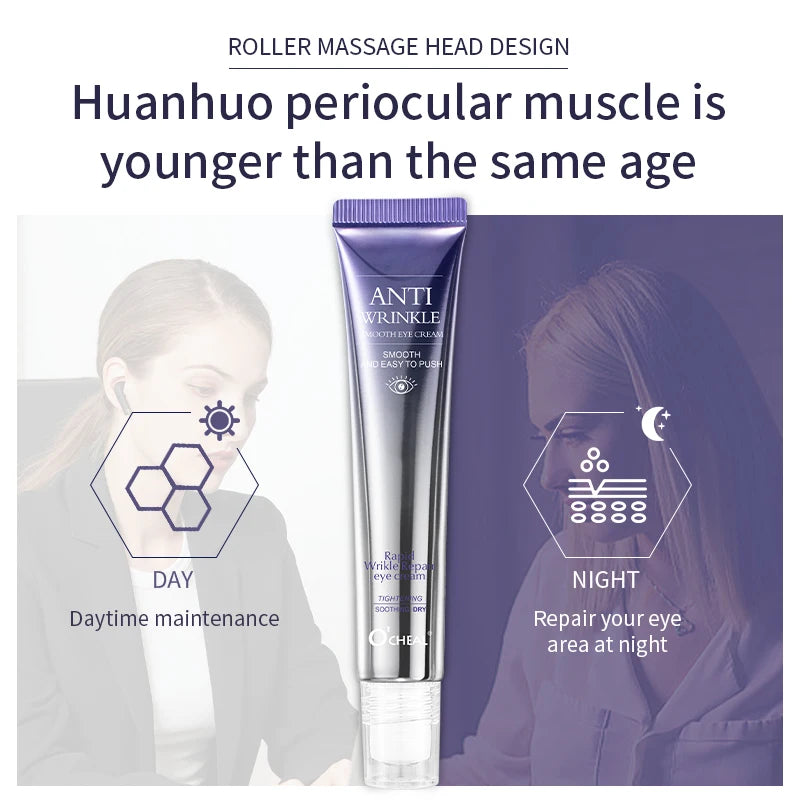 Hyaluronic Eye Cream Roller For Anti Wrinkle And Dark Circle — Clear | KIMLUD