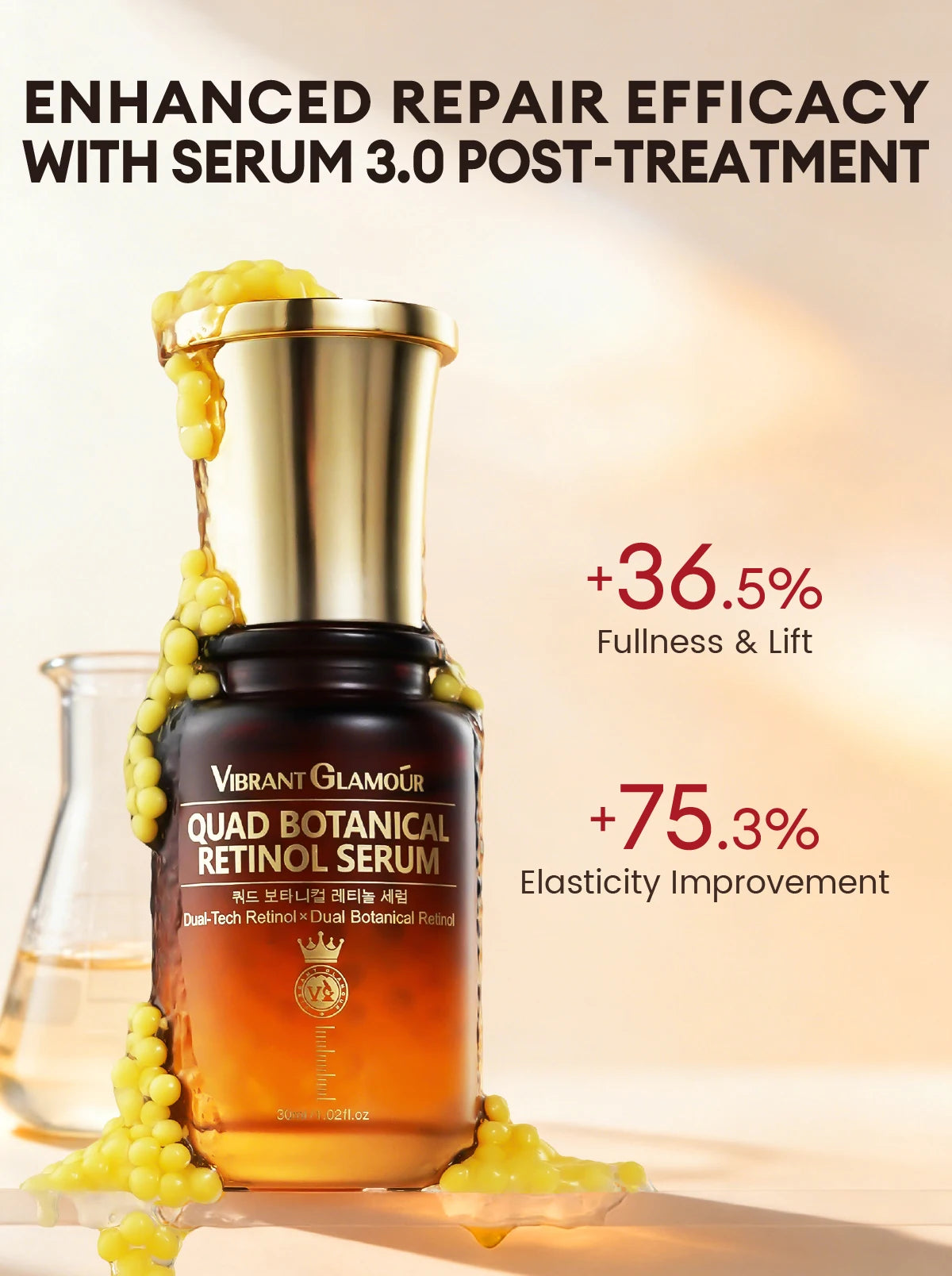 Plant Based Retinol Serum And Cream Set Night Anti-Wrinkle — Clear | KIMLUD