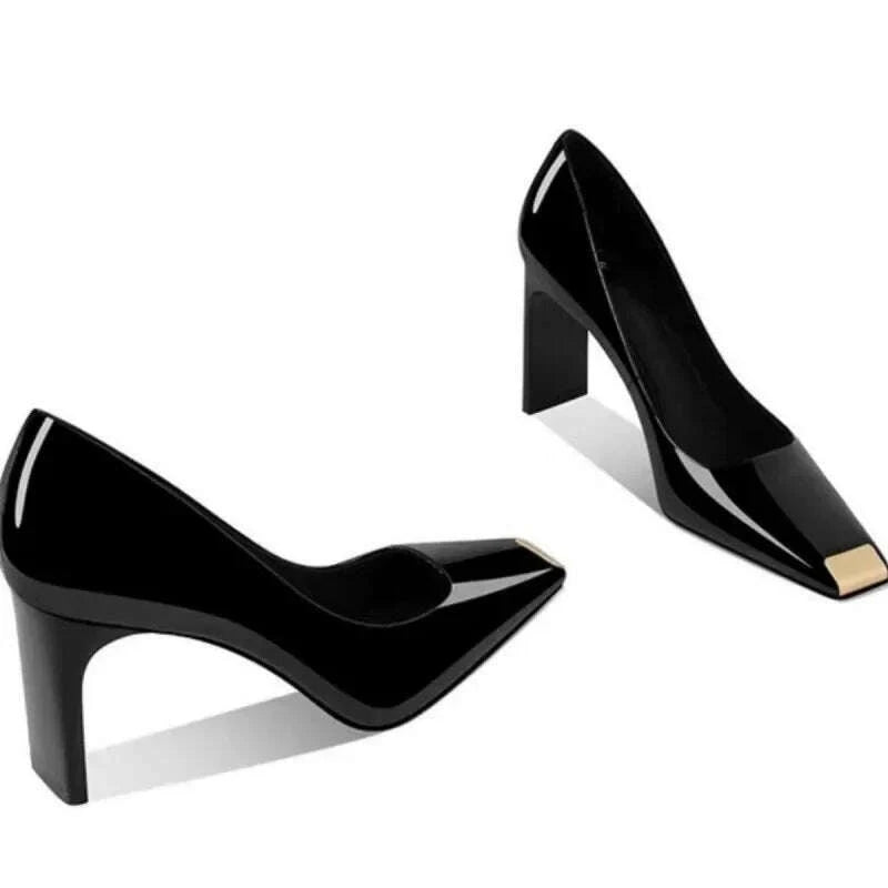 top-layer-cowhide-womens-mid-heel-high-heels-white-french-style-slip-on-shoes-leather-upper-simple-design-summer-shoeskimlud-womens-fashion-34628336