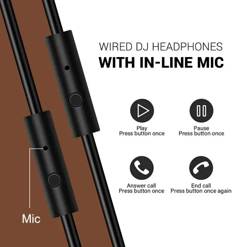 KIMLUD, Oneodio Wired HiFi Headphones Professional Studio DJ Headphones With Mic Over Ear Hi-Res Headset Monitoring For AMP Guitar Phone, KIMLUD Womens Clothes